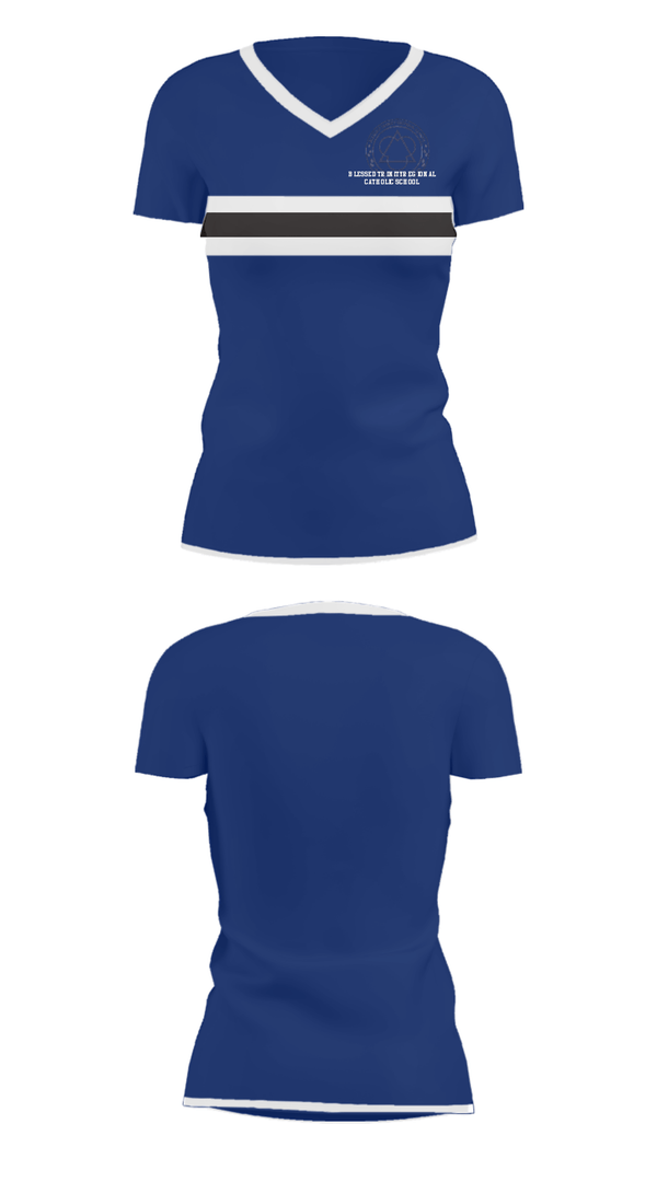 Women's Short Sleeve Vneck Shirt, Blessed Trinity Regional Catholic School, Spirit Store, Teamtime, Team time, sublimation, custom sports apparel, team uniforms, spirit wear, spiritwear, sports uniforms, custom shirts, team store, custom team store, fundraiser sports, apparel fundraiser