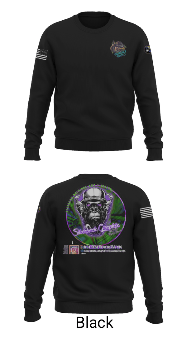 Crew Neck Sweatshirt, Silverback Graphix, , Teamtime, Team time, sublimation, custom sports apparel, team uniforms, spirit wear, spiritwear, sports uniforms, custom shirts, team store, custom team store, fundraiser sports, apparel fundraiser