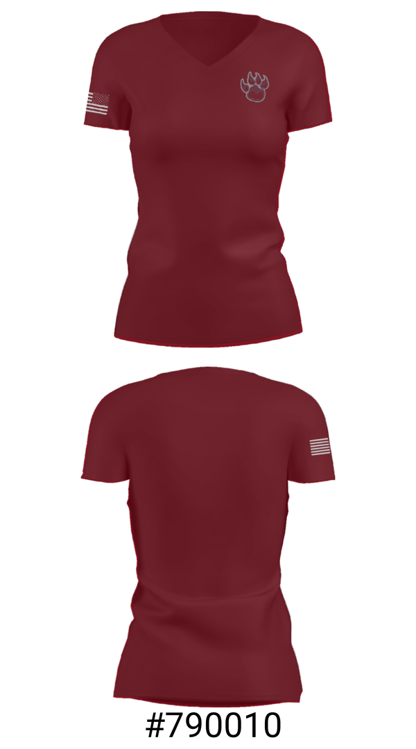 Women's Short Sleeve Vneck Shirt, Sherman High School, Spirit Store, Teamtime, Team time, sublimation, custom sports apparel, team uniforms, spirit wear, spiritwear, sports uniforms, custom shirts, team store, custom team store, fundraiser sports, apparel fundraiser