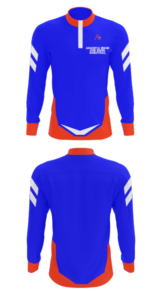 Quarter Zip Jacket, Anacostia Senior High School Basketball, Women's Basketball, Teamtime, Team time, sublimation, custom sports apparel, team uniforms, spirit wear, spiritwear, sports uniforms, custom shirts, team store, custom team store, fundraiser sports, apparel fundraiser