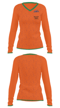 Cerro Gordo Junior High School Basketball 23902465 Women's Long Sleeve V-neck Shirt - 34