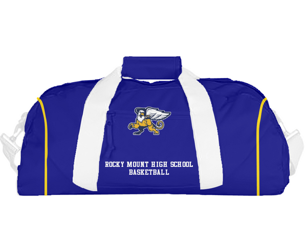 Duffle Bag, Rocky Mount High School Basketball, Men's Basketball, Teamtime, Team time, sublimation, custom sports apparel, team uniforms, spirit wear, spiritwear, sports uniforms, custom shirts, team store, custom team store, fundraiser sports, apparel fundraiser