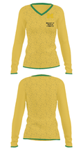 University of Michigan Gymnastics 92290961 Women's Long Sleeve V-neck Shirt - 34