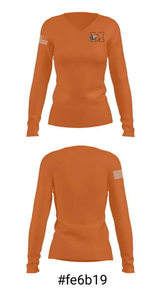 Women's Long Sleeve Vneck Shirt, Manvel Junior High School Basketball, Women's Basketball, Teamtime, Team time, sublimation, custom sports apparel, team uniforms, spirit wear, spiritwear, sports uniforms, custom shirts, team store, custom team store, fundraiser sports, apparel fundraiser