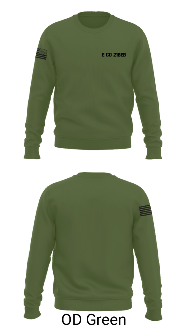 Crew Neck Sweatshirt, E CO 21BEB, Army, Teamtime, Team time, sublimation, custom sports apparel, team uniforms, spirit wear, spiritwear, sports uniforms, custom shirts, team store, custom team store, fundraiser sports, apparel fundraiser
