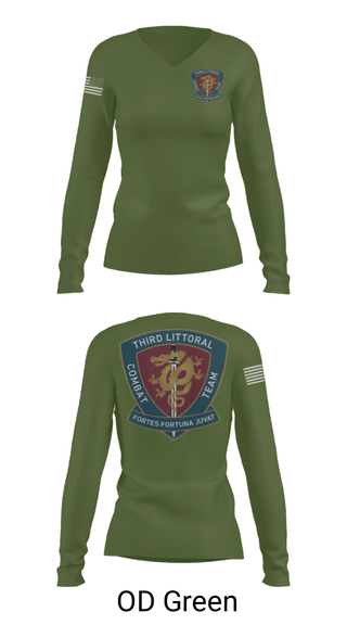 Women's Long Sleeve Vneck Shirt, , Marines, Teamtime, Team time, sublimation, custom sports apparel, team uniforms, spirit wear, spiritwear, sports uniforms, custom shirts, team store, custom team store, fundraiser sports, apparel fundraiser