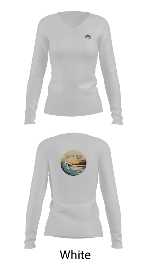 Women's Long Sleeve Vneck Shirt, SMR -1740, Football, Teamtime, Team time, sublimation, custom sports apparel, team uniforms, spirit wear, spiritwear, sports uniforms, custom shirts, team store, custom team store, fundraiser sports, apparel fundraiser