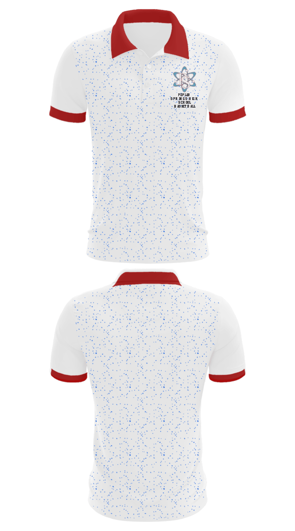 Short Sleeve Performance Polo, Poplar Springs High School Basketball, Women's Basketball, Teamtime, Team time, sublimation, custom sports apparel, team uniforms, spirit wear, spiritwear, sports uniforms, custom shirts, team store, custom team store, fundraiser sports, apparel fundraiser