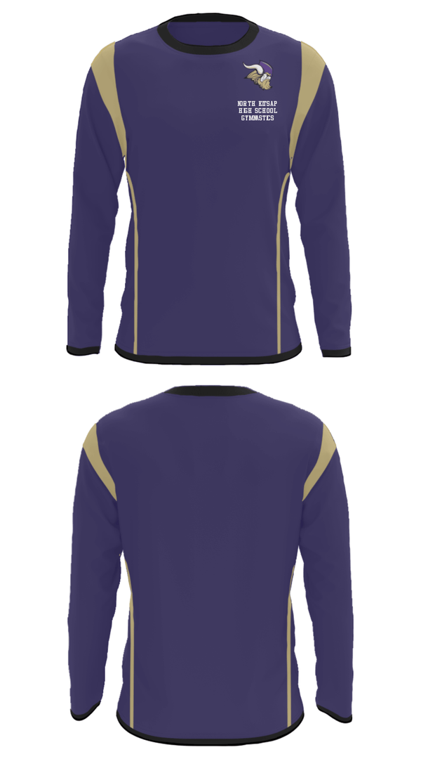 Long Sleeve Performance Shirt, North Kitsap High School Gymnastics, Spirit Store, Teamtime, Team time, sublimation, custom sports apparel, team uniforms, spirit wear, spiritwear, sports uniforms, custom shirts, team store, custom team store, fundraiser sports, apparel fundraiser