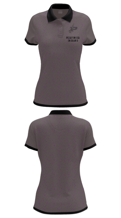 Pecatonica Indians 32989260 Women's Short Sleeve Performance Polo  - 33
