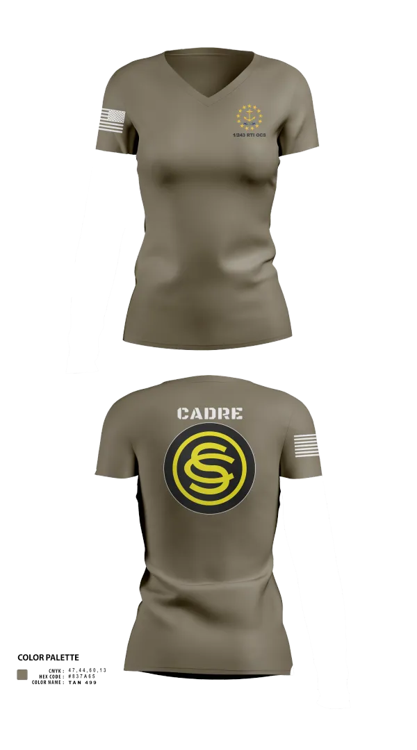 Womens Short Sleeve Vneck Shirt, 1/243 RTI OCS, , Teamtime, Team time, sublimation, custom sports apparel, team uniforms, spirit wear, spiritwear, sports uniforms, custom shirts, team store, custom team store, fundraiser sports, apparel fundraiser