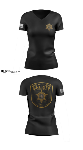 Womens Short Sleeve Vneck Shirt, Walthall county sheriff’s department, Police, Teamtime, Team time, sublimation, custom sports apparel, team uniforms, spirit wear, spiritwear, sports uniforms, custom shirts, team store, custom team store, fundraiser sports, apparel fundraiser