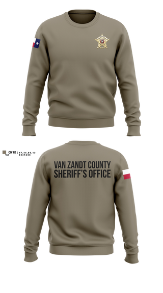 Crew Neck Sweatshirt, Van Zandt county sheriff’s office, Police, Teamtime, Team time, sublimation, custom sports apparel, team uniforms, spirit wear, spiritwear, sports uniforms, custom shirts, team store, custom team store, fundraiser sports, apparel fundraiser