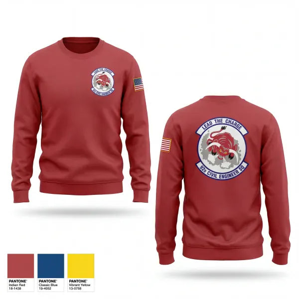 Crew Neck Sweatshirt, 92 CES, Air Force, Teamtime, Team time, sublimation, custom sports apparel, team uniforms, spirit wear, spiritwear, sports uniforms, custom shirts, team store, custom team store, fundraiser sports, apparel fundraiser