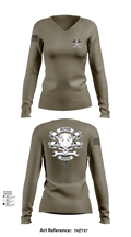 1-320th FAR FOX CO 66582202 Women's Long Sleeve V-neck Shirt - 104