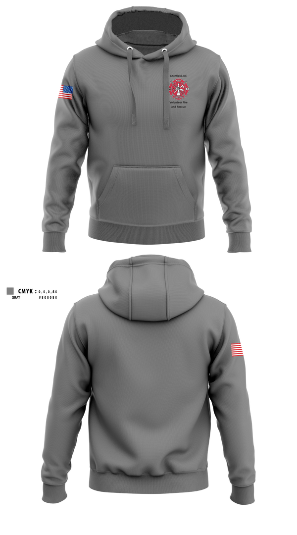 Hoodie, Litchfield Volunteer Fire Department, Fire Department, Teamtime, Team time, sublimation, custom sports apparel, team uniforms, spirit wear, spiritwear, sports uniforms, custom shirts, team store, custom team store, fundraiser sports, apparel fundraiser