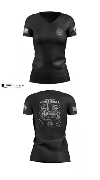 Womens Short Sleeve Vneck Shirt, 204th MDP, Army, Teamtime, Team time, sublimation, custom sports apparel, team uniforms, spirit wear, spiritwear, sports uniforms, custom shirts, team store, custom team store, fundraiser sports, apparel fundraiser