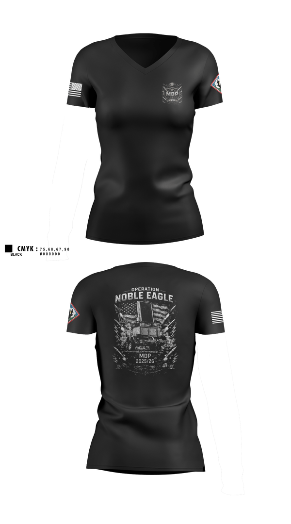 Womens Short Sleeve Vneck Shirt, 204th MDP, Army, Teamtime, Team time, sublimation, custom sports apparel, team uniforms, spirit wear, spiritwear, sports uniforms, custom shirts, team store, custom team store, fundraiser sports, apparel fundraiser