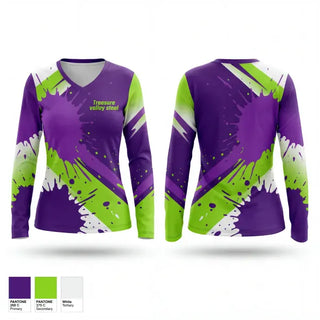 Womens Long Sleeve Vneck Shirt, Treasure valley steel, Baseball, Teamtime, Team time, sublimation, custom sports apparel, team uniforms, spirit wear, spiritwear, sports uniforms, custom shirts, team store, custom team store, fundraiser sports, apparel fundraiser