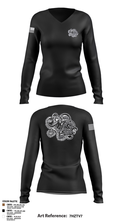 DIRSUP SURFACE 42822234 Women's Long Sleeve V-neck Shirt - 6