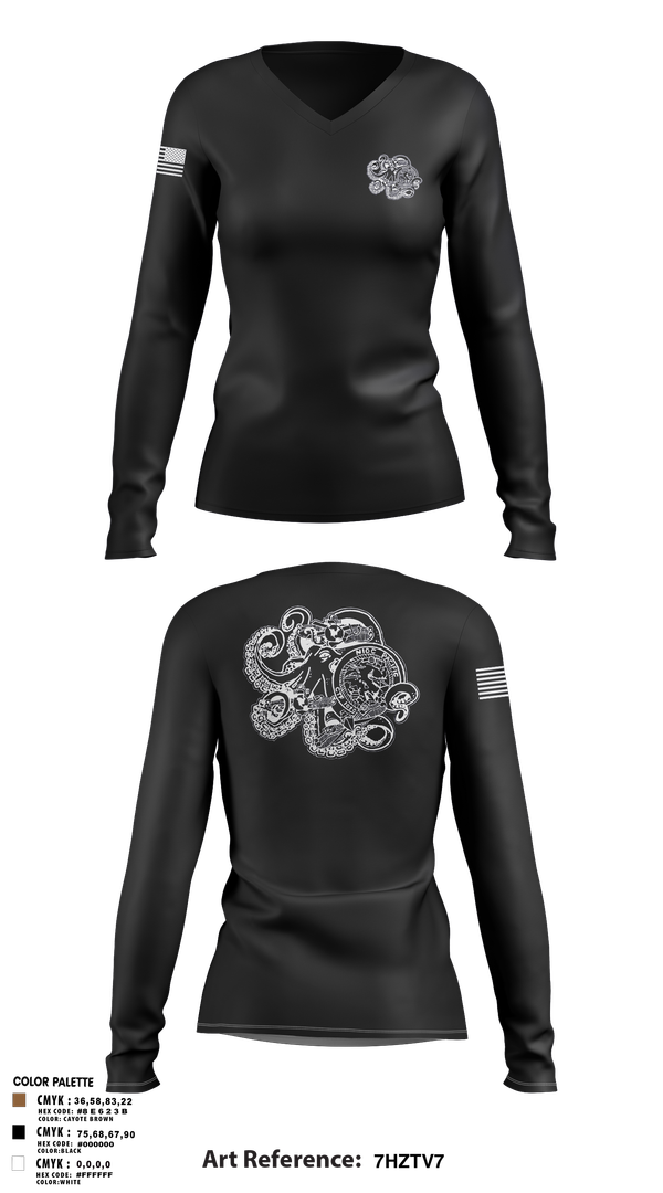 Womens Long Sleeve Vneck Shirt, DIRSUP SURFACE, , Teamtime, Team time, sublimation, custom sports apparel, team uniforms, spirit wear, spiritwear, sports uniforms, custom shirts, team store, custom team store, fundraiser sports, apparel fundraiser