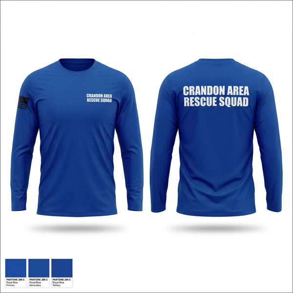 Long Sleeve Performance Shirt, Crandon Area Rescue Squad, EMS/EMT, Teamtime, Team time, sublimation, custom sports apparel, team uniforms, spirit wear, spiritwear, sports uniforms, custom shirts, team store, custom team store, fundraiser sports, apparel fundraiser