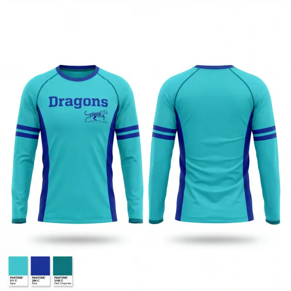 Long Sleeve Performance Shirt, Dragons, Men's Lacrosse, Teamtime, Team time, sublimation, custom sports apparel, team uniforms, spirit wear, spiritwear, sports uniforms, custom shirts, team store, custom team store, fundraiser sports, apparel fundraiser
