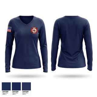 Womens Long Sleeve Vneck Shirt, Test one, Fire Department, Teamtime, Team time, sublimation, custom sports apparel, team uniforms, spirit wear, spiritwear, sports uniforms, custom shirts, team store, custom team store, fundraiser sports, apparel fundraiser