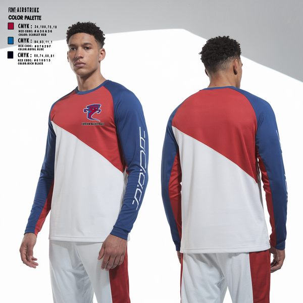 Long Sleeve Performance Shirt, Eureka Junior High School Basketball, Men's Basketball, Teamtime, Team time, sublimation, custom sports apparel, team uniforms, spirit wear, spiritwear, sports uniforms, custom shirts, team store, custom team store, fundraiser sports, apparel fundraiser
