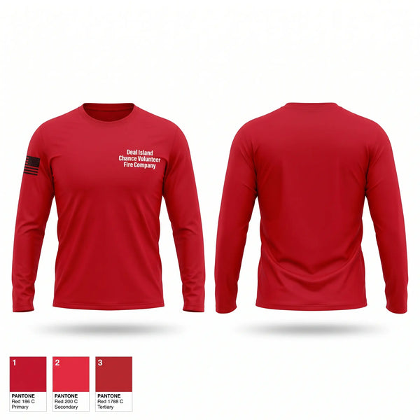 Long Sleeve Performance Shirt, Deal Island Chance Volunteer Fire Company, Fire Department, Teamtime, Team time, sublimation, custom sports apparel, team uniforms, spirit wear, spiritwear, sports uniforms, custom shirts, team store, custom team store, fundraiser sports, apparel fundraiser