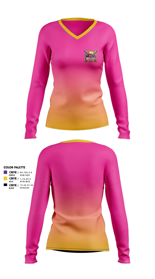 Womens Long Sleeve Vneck Shirt, Biloxi, Softball, Teamtime, Team time, sublimation, custom sports apparel, team uniforms, spirit wear, spiritwear, sports uniforms, custom shirts, team store, custom team store, fundraiser sports, apparel fundraiser