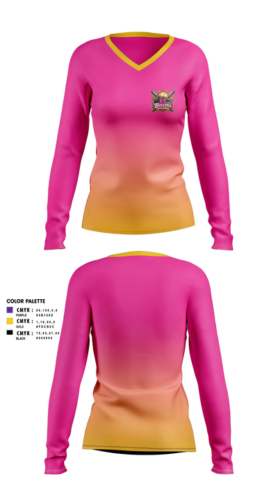 Biloxi Women's Long Sleeve V-neck Shirt - 2