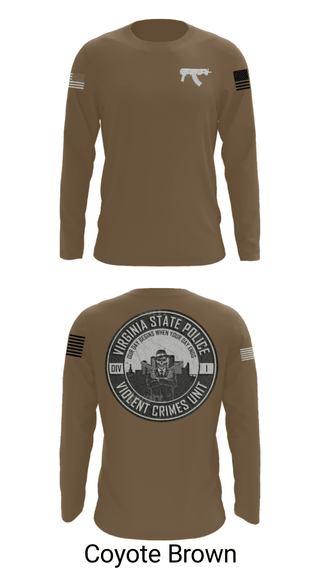 Long Sleeve Performance Shirt, Violent Crimes Unit, Police, Teamtime, Team time, sublimation, custom sports apparel, team uniforms, spirit wear, spiritwear, sports uniforms, custom shirts, team store, custom team store, fundraiser sports, apparel fundraiser