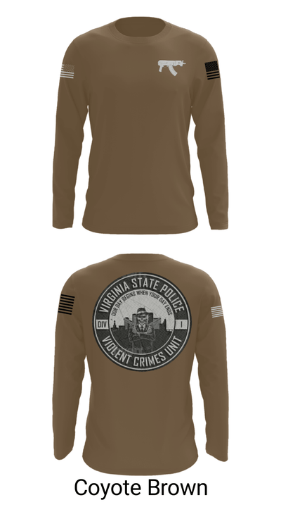 Violent Crimes Unit 81927816 Long Sleeve Performance Shirt - 11