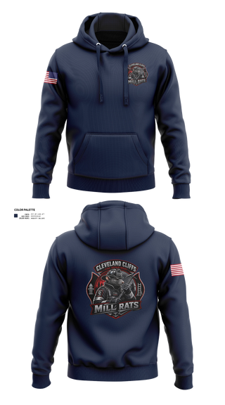 Hoodie, Cleveland Cliffs Fire Department, Fire Department, Teamtime, Team time, sublimation, custom sports apparel, team uniforms, spirit wear, spiritwear, sports uniforms, custom shirts, team store, custom team store, fundraiser sports, apparel fundraiser