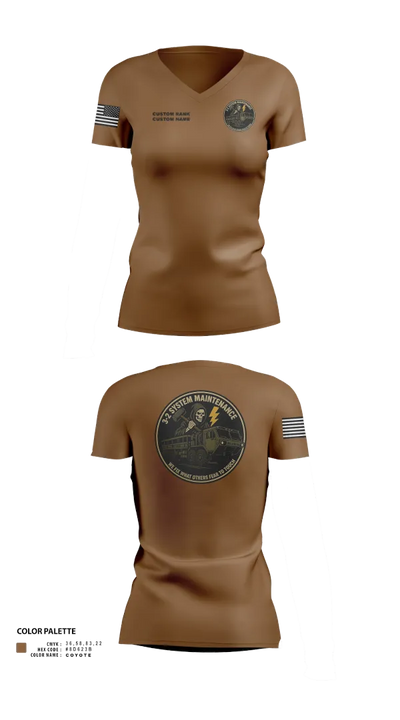 3-2 ADA 51823932 Women's Short Sleeve V-neck Shirt - 100