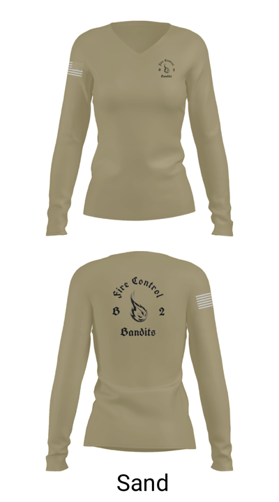B-2 16837459 Women's Long Sleeve V-neck Shirt - 47