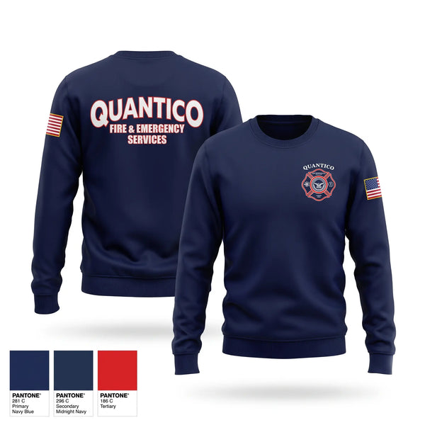 Crew Neck Sweatshirt, Quantico Fire and Emergency Services, Fire Department, Teamtime, Team time, sublimation, custom sports apparel, team uniforms, spirit wear, spiritwear, sports uniforms, custom shirts, team store, custom team store, fundraiser sports, apparel fundraiser