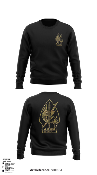 Crew Neck Sweatshirt, JCSO SWAT1, Police, Teamtime, Team time, sublimation, custom sports apparel, team uniforms, spirit wear, spiritwear, sports uniforms, custom shirts, team store, custom team store, fundraiser sports, apparel fundraiser