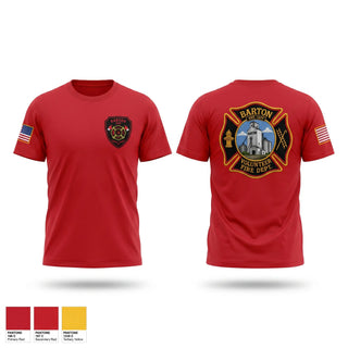 Old School Cotton Feel Shirt, Barton Vol. Fire Dept., Fire Department, Teamtime, Team time, sublimation, custom sports apparel, team uniforms, spirit wear, spiritwear, sports uniforms, custom shirts, team store, custom team store, fundraiser sports, apparel fundraiser