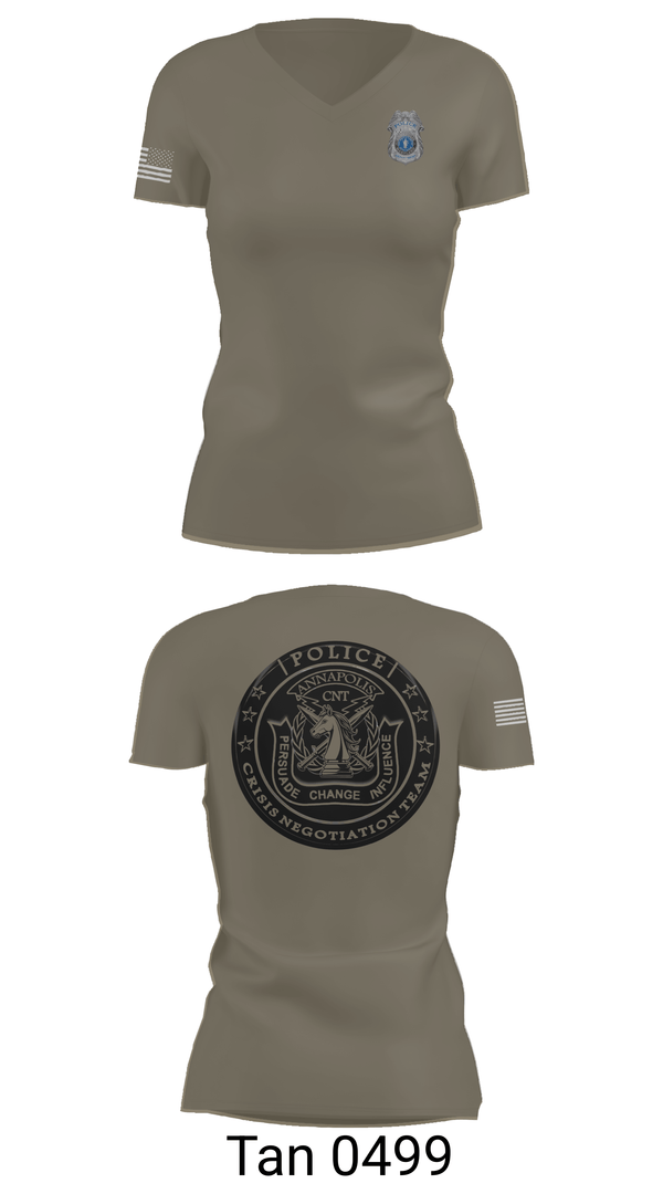 Womens Short Sleeve Vneck Shirt, Annapolis Police Department, Police, Teamtime, Team time, sublimation, custom sports apparel, team uniforms, spirit wear, spiritwear, sports uniforms, custom shirts, team store, custom team store, fundraiser sports, apparel fundraiser