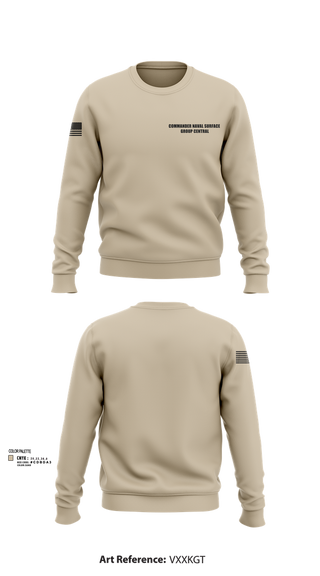Crew Neck Sweatshirt, Commander Naval Surface Group Central, , Teamtime, Team time, sublimation, custom sports apparel, team uniforms, spirit wear, spiritwear, sports uniforms, custom shirts, team store, custom team store, fundraiser sports, apparel fundraiser