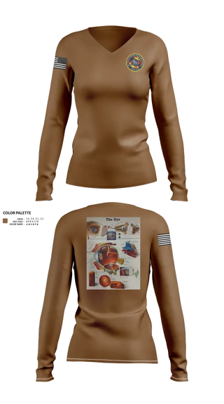 Womens Long Sleeve Vneck Shirt, Optometry, , Teamtime, Team time, sublimation, custom sports apparel, team uniforms, spirit wear, spiritwear, sports uniforms, custom shirts, team store, custom team store, fundraiser sports, apparel fundraiser