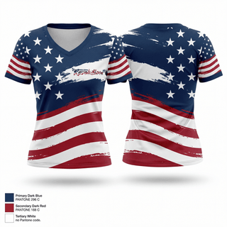 Womens Short Sleeve Vneck Shirt, Western Kentucky Revolution, Softball, Teamtime, Team time, sublimation, custom sports apparel, team uniforms, spirit wear, spiritwear, sports uniforms, custom shirts, team store, custom team store, fundraiser sports, apparel fundraiser