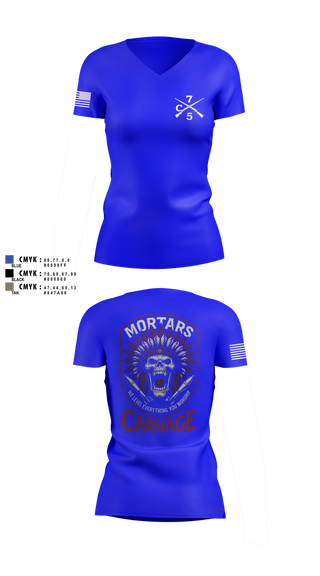 Womens Short Sleeve Vneck Shirt, Carnage, , Teamtime, Team time, sublimation, custom sports apparel, team uniforms, spirit wear, spiritwear, sports uniforms, custom shirts, team store, custom team store, fundraiser sports, apparel fundraiser