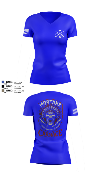 Carnage 79980273 Women's Short Sleeve V-neck Shirt - 8