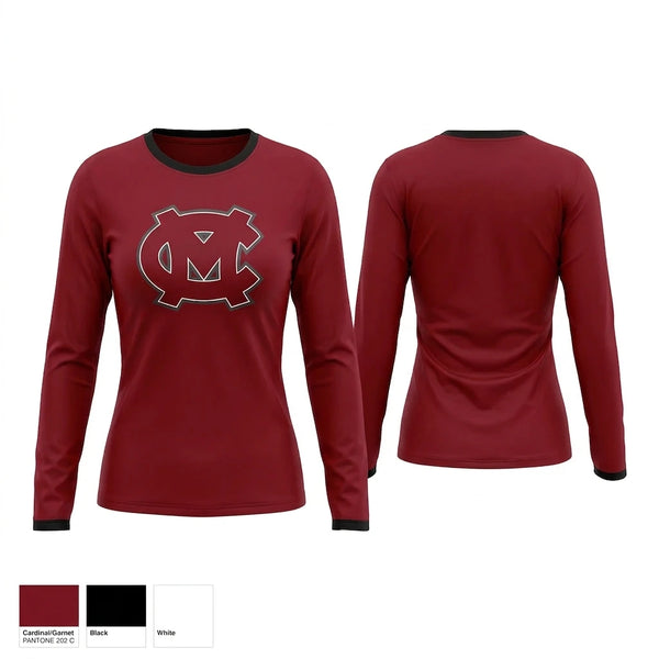 Long Sleeve Performance Shirt, Mid-Carolina High School, Women's Basketball, Teamtime, Team time, sublimation, custom sports apparel, team uniforms, spirit wear, spiritwear, sports uniforms, custom shirts, team store, custom team store, fundraiser sports, apparel fundraiser