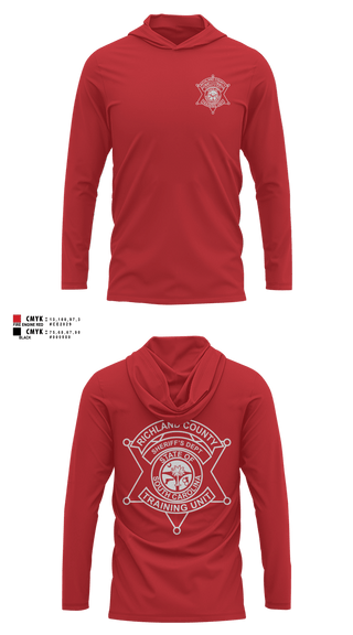 Long Sleeve Hooded Sun Shirt, Richland County Sheriff's Department Training Unit, Police, Teamtime, Team time, sublimation, custom sports apparel, team uniforms, spirit wear, spiritwear, sports uniforms, custom shirts, team store, custom team store, fundraiser sports, apparel fundraiser