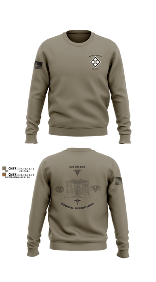 Crew Neck Sweatshirt, 926 EN BDE, Army, Teamtime, Team time, sublimation, custom sports apparel, team uniforms, spirit wear, spiritwear, sports uniforms, custom shirts, team store, custom team store, fundraiser sports, apparel fundraiser