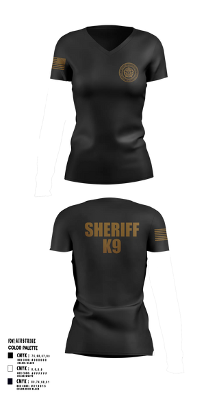 Womens Short Sleeve Vneck Shirt, Webster County Sheriff's Office, Police, Teamtime, Team time, sublimation, custom sports apparel, team uniforms, spirit wear, spiritwear, sports uniforms, custom shirts, team store, custom team store, fundraiser sports, apparel fundraiser